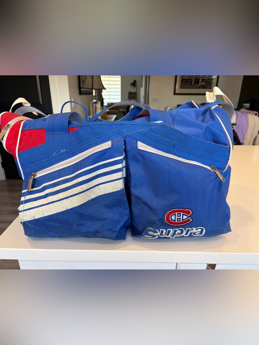 Vintage CCM Montreal Canadiens Supra Blue Sports Duffle Bag